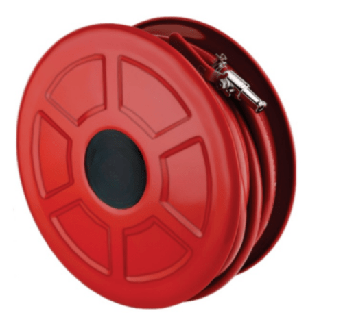 17118-2562_image_0.png Safety Equipments S-01 PVC Braided Mild Steel Swing Manual Fire Hose Reel