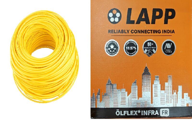 17121-16270_image_0.jpg LAPP 1 sqmm Olflex Infra FR Electric Wire Yellow 90 m