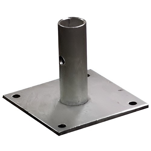 JSW 300 mm Adjustable Base Plate 0030-16 Mild Steel Galvanized 36 mm 150 x 150 mm