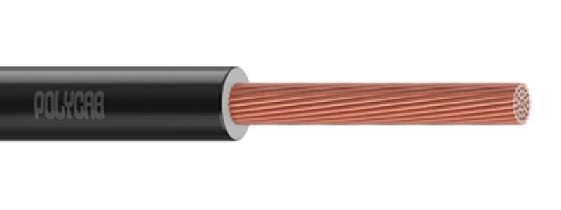 17153-6902_image_0.jpg Polycab 1 Core 6 sqmm Plain Annealed Flexible Copper Solar DC Cable IS 8130:2013 Black 500 m