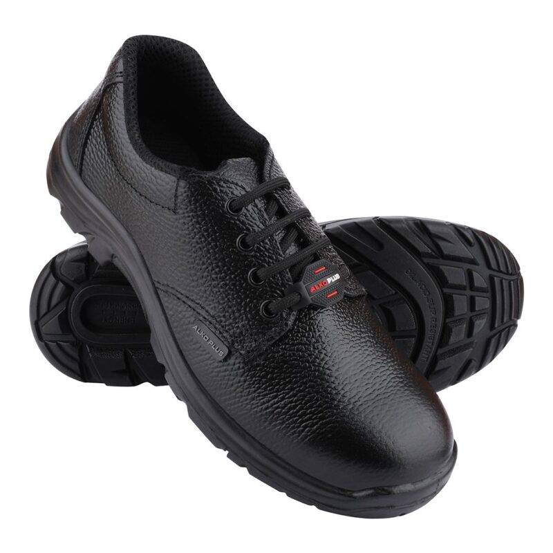 17172-12897_image_0.jpg Leather Steel Toe Safety Shoes Black