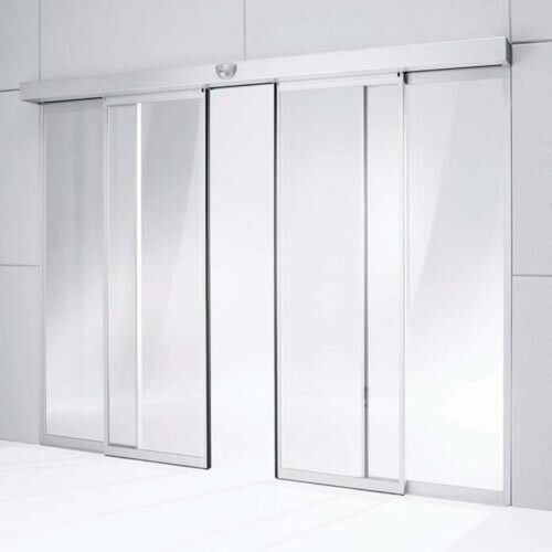 17179-1734_image_0.jpg SHINTO Single Row Twin Rollers Frameless Glass Sliding System RGI001 Aluminium Alloy
