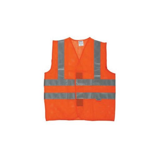 17182-1799_image_0.jpg Cotton Safety Jackets Standard Premium Sleeveless Orange