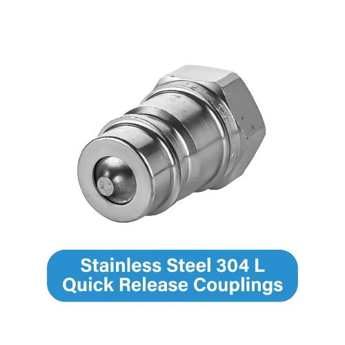 PIONEER 0.125 mm Threaded Quick Release Couplings SS 304L 4000 psi 1/4 inch