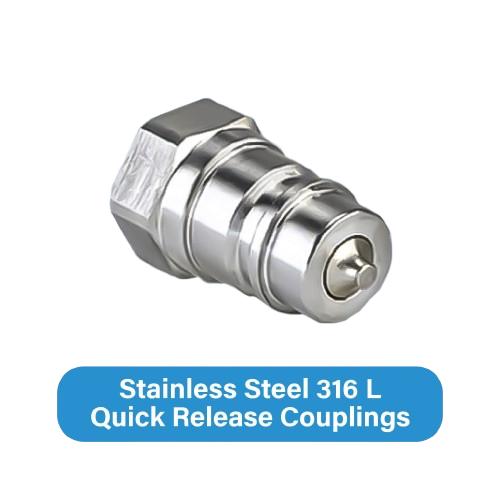 PIONEER 0.125 mm Threaded Quick Release Couplings SS 316L 4000 psi 1/4 inch