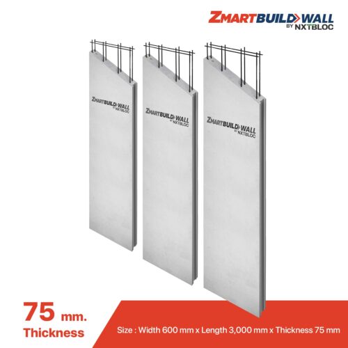 17185-2962_image_0.jpg ZMARTBUILD Wall by NXTBLOC 4.2 N/mm2 AAC Wall Panel 3000 mm 600 mm 75 mm