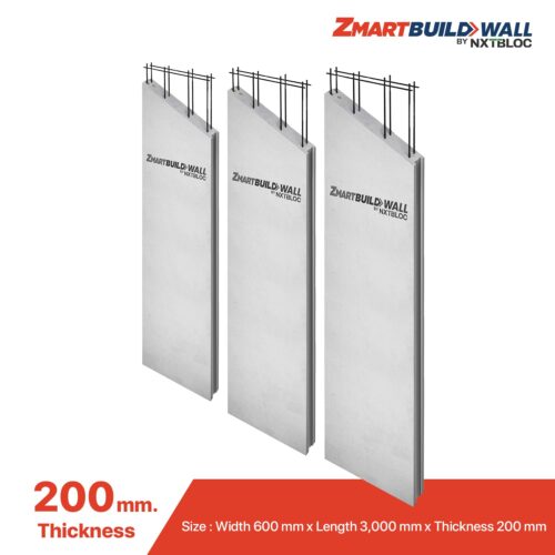 17185-3812_image_0.jpg ZMARTBUILD Wall by NXTBLOC 4.2 N/mm2 AAC Wall Panel 3000 mm 600 mm 200 mm