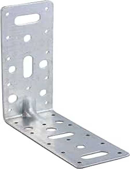 SHREE 150 mm L Shape Silver Stainless Steel Bracket with Extension