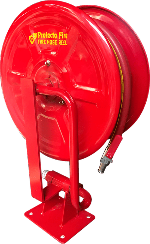 17191-2653_image_0.png Protecto Fire PFSI - HR001 Rubber Carbon Steel Swing Manual Fire Hose Reel