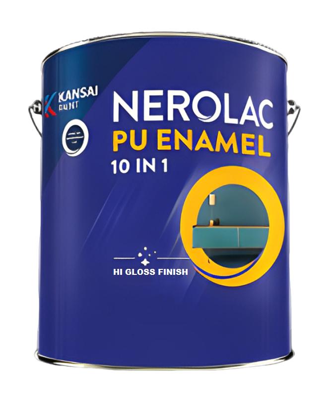 NEROLAC PU Modified Alkyd Based Black Enamel Paints Rich Glossy
