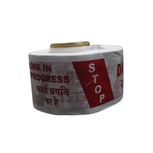 3 inch Adhesive PVC Warning Tape 200 micron White