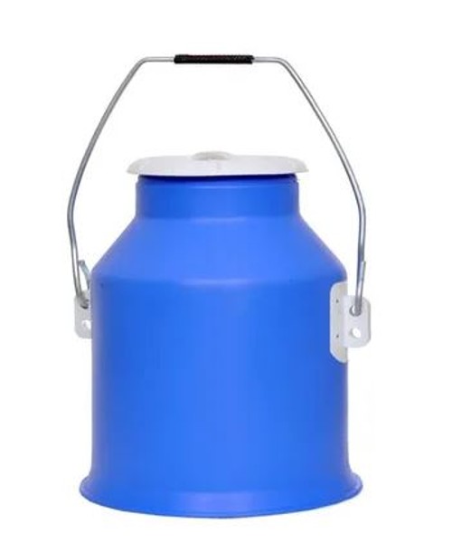 Plastic 15 L Cylindrical Blue Milk Cans