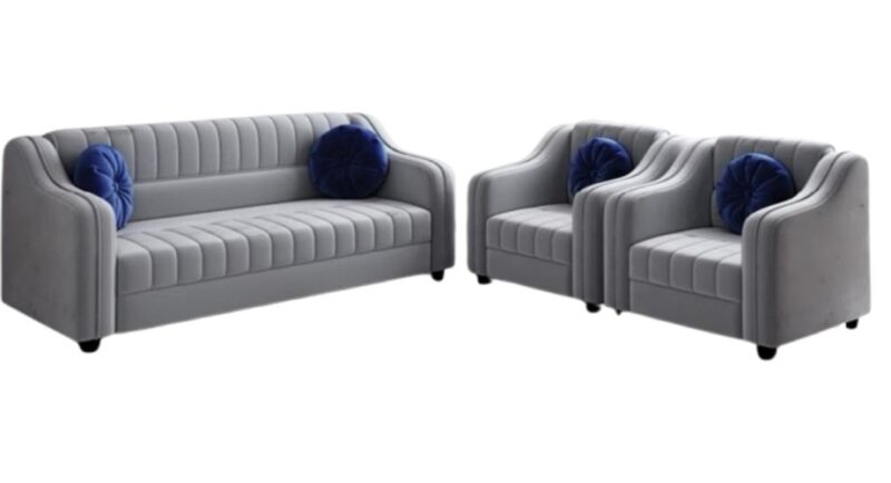 AS Foam 4 Seater Grey Sofa Set