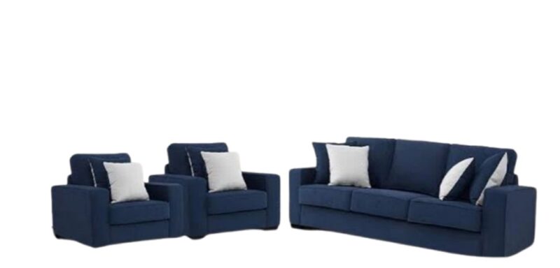 17210-3416_image_0.jpg AS Foam 5 Seater Blue Sofa Set