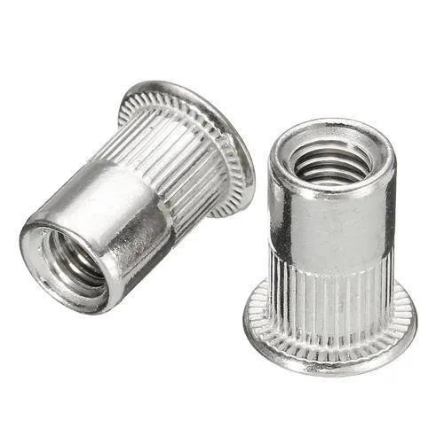 Generic M4 Threaded Open End Large Collar Nut Insert Stainless Steel