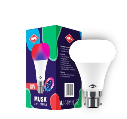 HPL 8 W Cool /Warm/Off White B22 1 piece 5000 h LED Bulbs