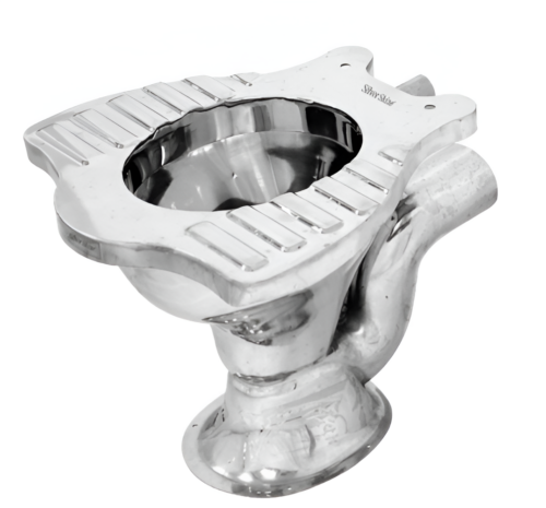 17245-1348_image_0.png Silvershine EWC with Seat Cover and Flush Anglo Indian SSEWCP-306 Floor