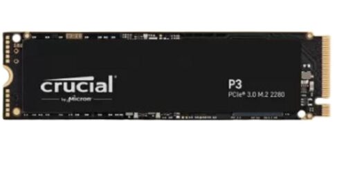 Crucial P3 Pcie 3.0 Nvme M.2 Ssd 500 GB Internal HDD Hard Drive PCIe NVMe Black