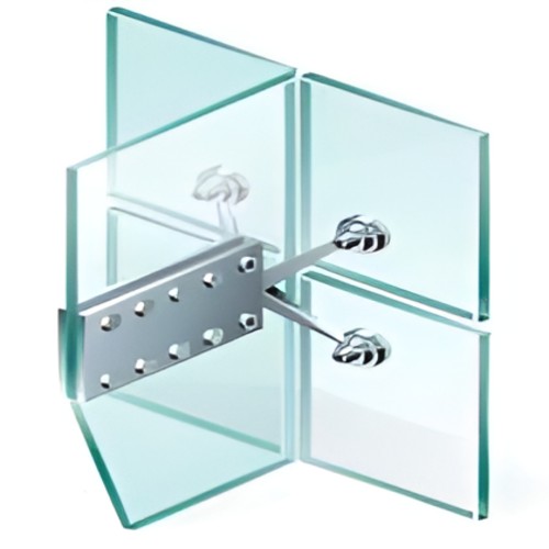 17248-5466_image_0.jpg Umang Double Row Twin Rollers Frameless Glass Sliding System FG01 Aluminium