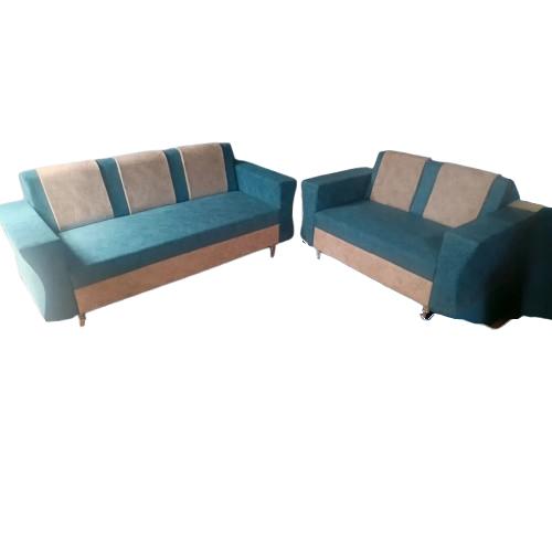 Gujju Foam 5 Seater Blue Sofa Set