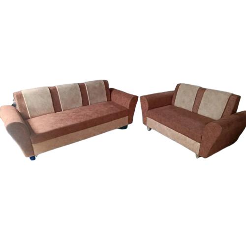 Gujju Foam 5 Seater Light Brown Sofa Set