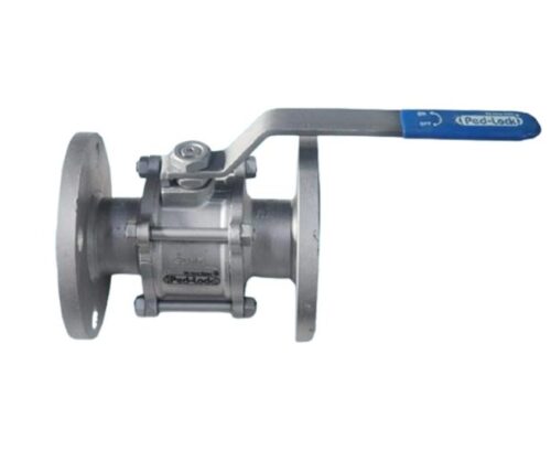 Ped-Lock Manual CS Ball Valves 0.5 inch 50 kg/cm2 Flanged