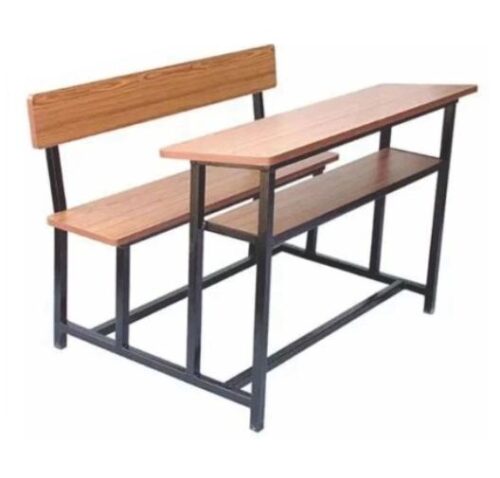 17256-4142_image_0.jpg SK Wooden and Iron 2 Seater Student Bench Desk