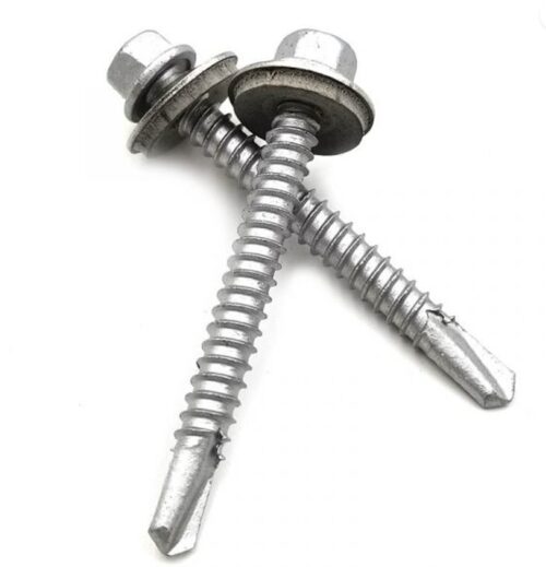 MI Hexagon Head M6 25 mm Self Tapping Screws Stainless Steel Polished