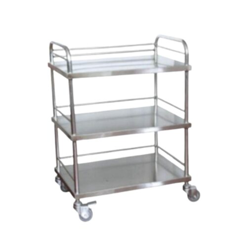 TECHNOCRATS Instrument Trolley Stainless Steel 650 x 460 x 1000 mm