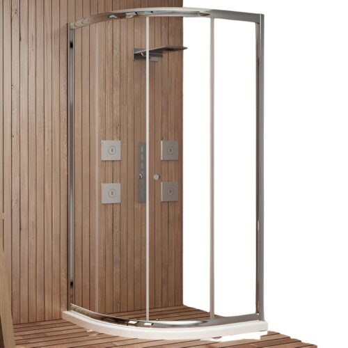 Hindware SF64CLB-9090H19-CR Half Round Shower Enclosure