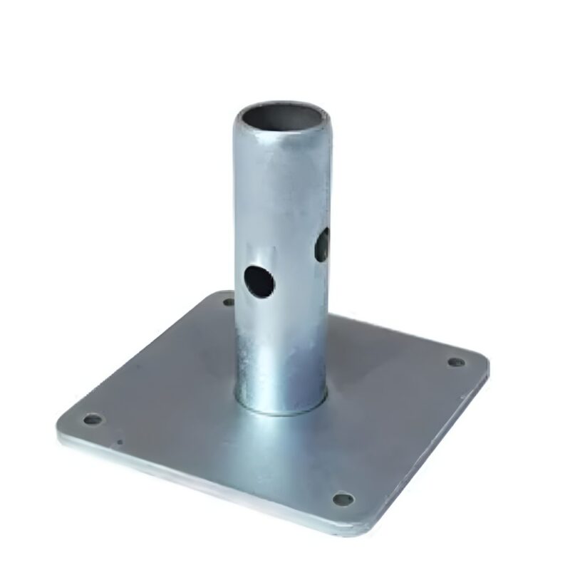 SUN 300 mm Adjustable Base Plate 0020-16 Mild Steel Galvanized 36 mm 150 x 150 mm