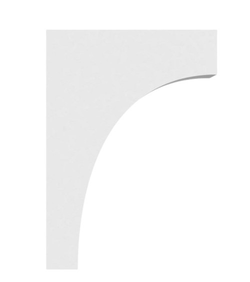 17280-366_image_0.jpg Hymexo 160 mm L Shape White PVC Bracket with Extension