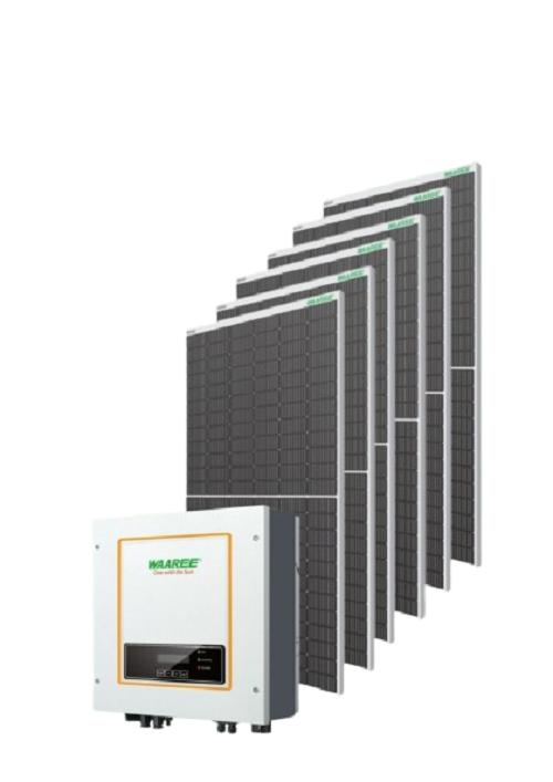 17285-231_image_0.jpg WAAREE 5.4 kW Single Phase Mono PERC Bifacial DCR On Grid Solar Solution