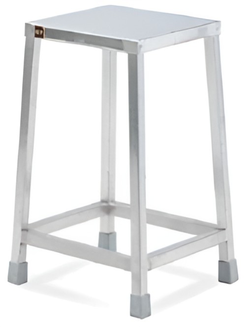 Real Stools Attendant Stainless Steel Silver