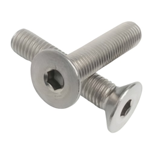 M10 Allen CSK Hex Socket Head Screw SS 304 IS 2269 Polished