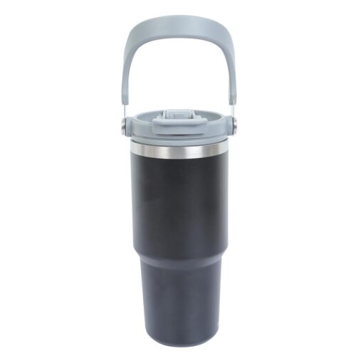 FUZO 750 mL Thanos Stainless Steel Black and Grey Flask Bottle