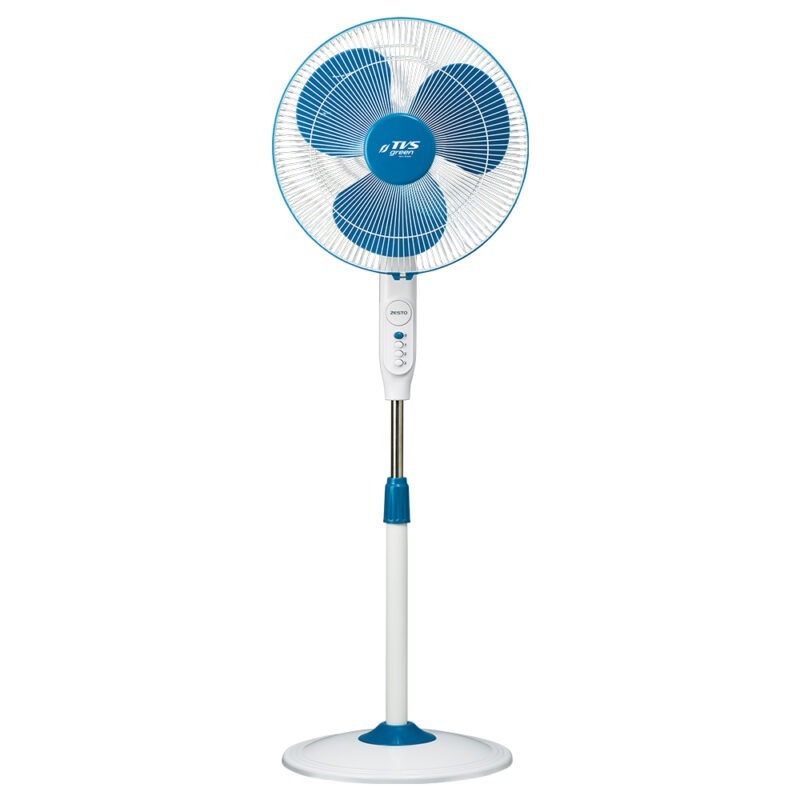 17307-2270_image_0.jpg TVS GREEN ZESTO 400 mm Blue Pedestal Fan