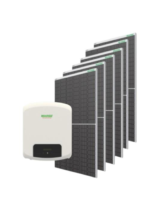 17317-3293_image_1.jpg WAAREE 3.2 kW Single Phase Mono PERC Halfcut Bifacial DCR On Grid Solar Solution