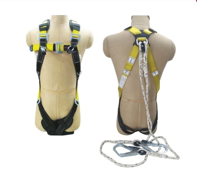 17317-771_image_0.jpg Polyester Full Body Harness Double Rope Scaffold Hook Safety Harness Standard