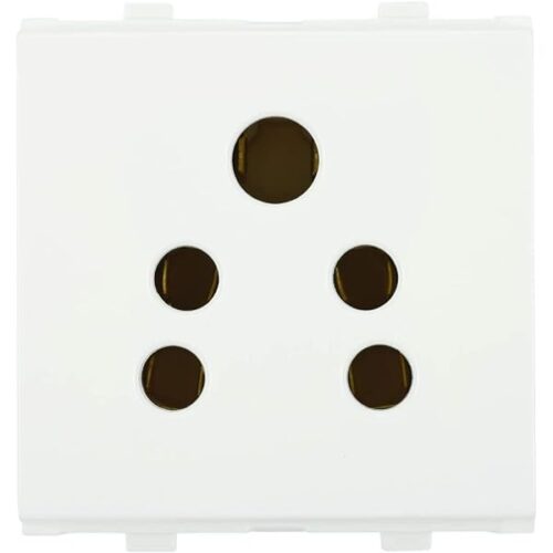 Polycab 6 A White 5 Pin Plug Electrical Sockets