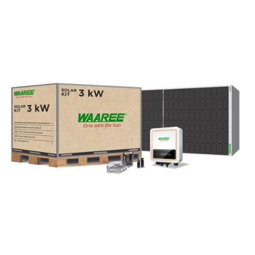 17335-3114_image_0.jpg WAAREE 3 kW Single Phase Mono PERC Bifacial DCR On Grid Solar Solution