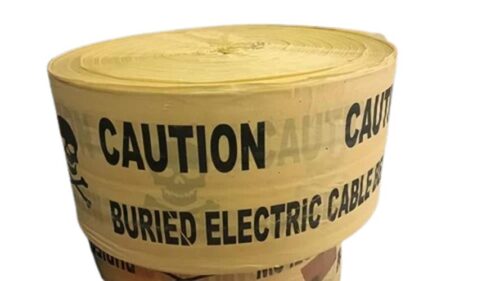 17337-5605_image_0.jpg 150 mm Non Adhesive LDPE Warning Tape 100 microns Yellow