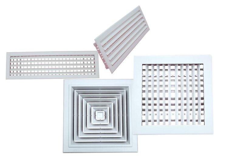 GREENCON 225 x 225 mm Air Grill GCABS 400 CFM Horizontal Louvres