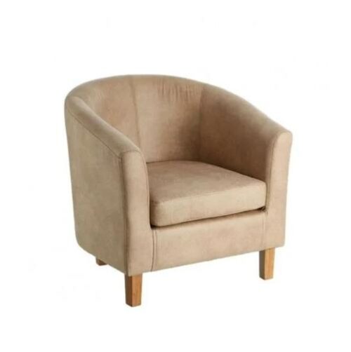 SOF Furniture Wooden 1 Seater Cream Sofa Set