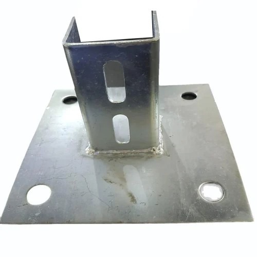 Solarium 300 mm Adjustable Base Plate 0030-20 Mild Steel Galvanized 36 mm 150 x 150 mm