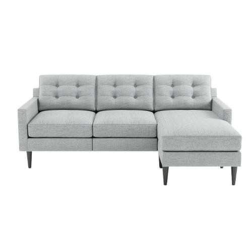 Furnways Wood 6 Seater Grey Sofa Set